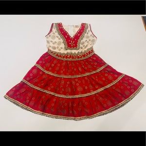 One of a Kind Girls Dress, Holiday Ready, 4 to 5 years, Measurements in Pics